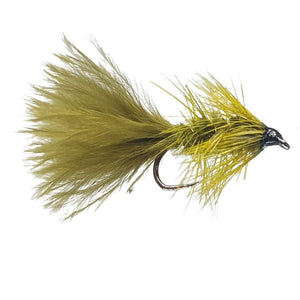 Woolly Bugger Streamer Olive Barbless Size 12