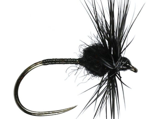 Black Spider Dry Size 18 Barbless