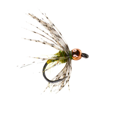 Beadhead Olive Spider Barbless Size 14