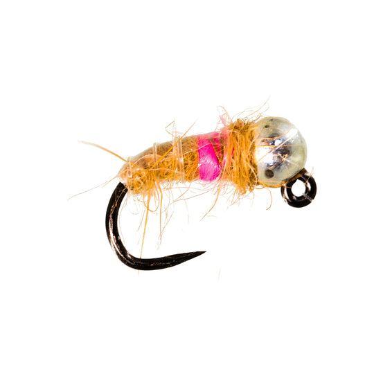 Euro Shrimp Barbless Tan & Pink