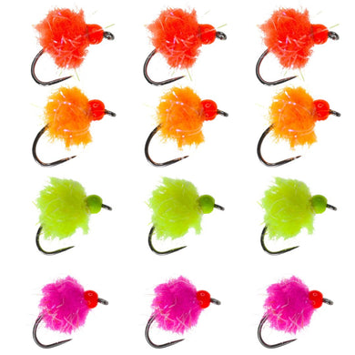 Eggstatic Egg Barbless Quick Buy - 3 Of Each Fly (12 Flies)