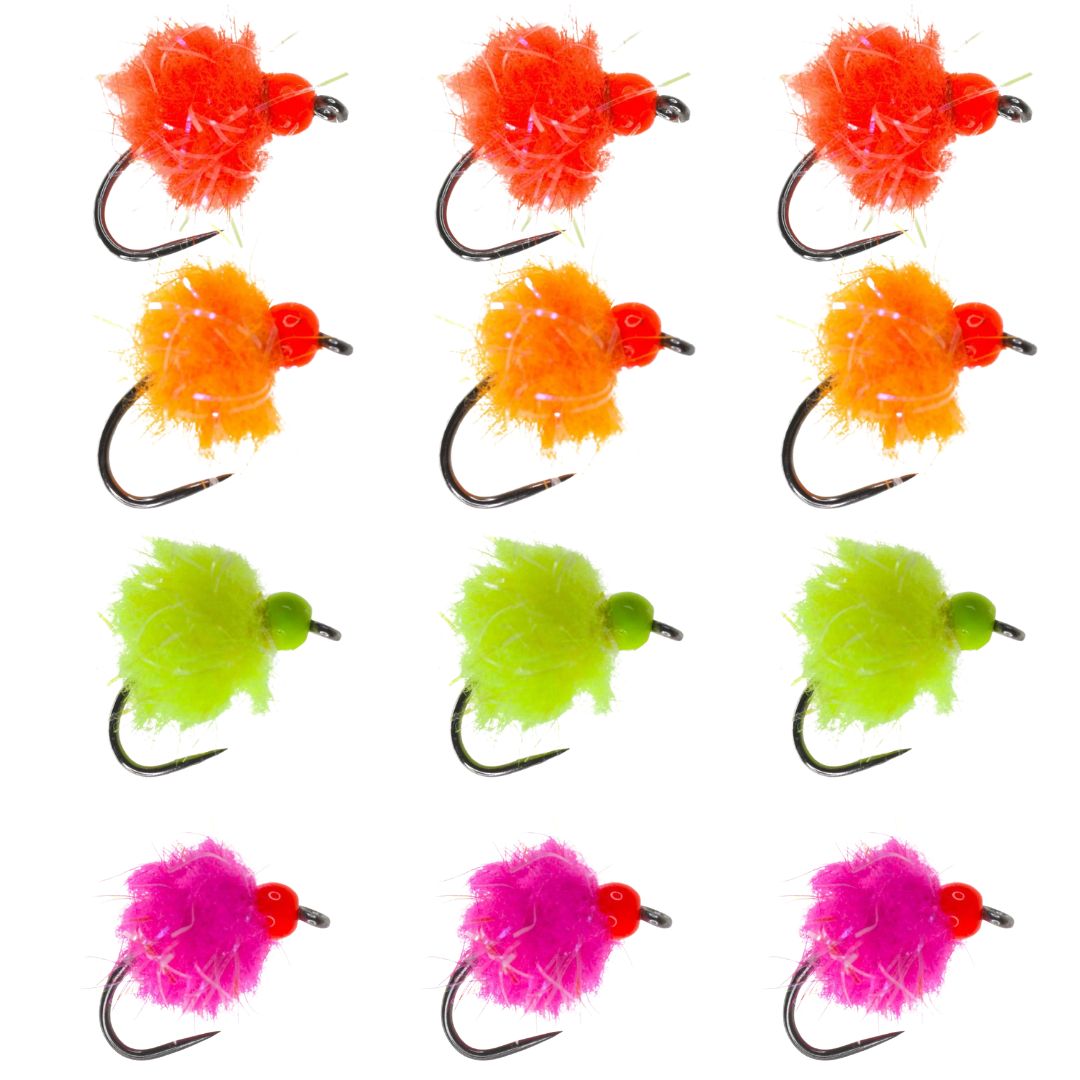 Eggstatic Egg Barbless Quick Buy - 3 Of Each Fly (12 Flies)