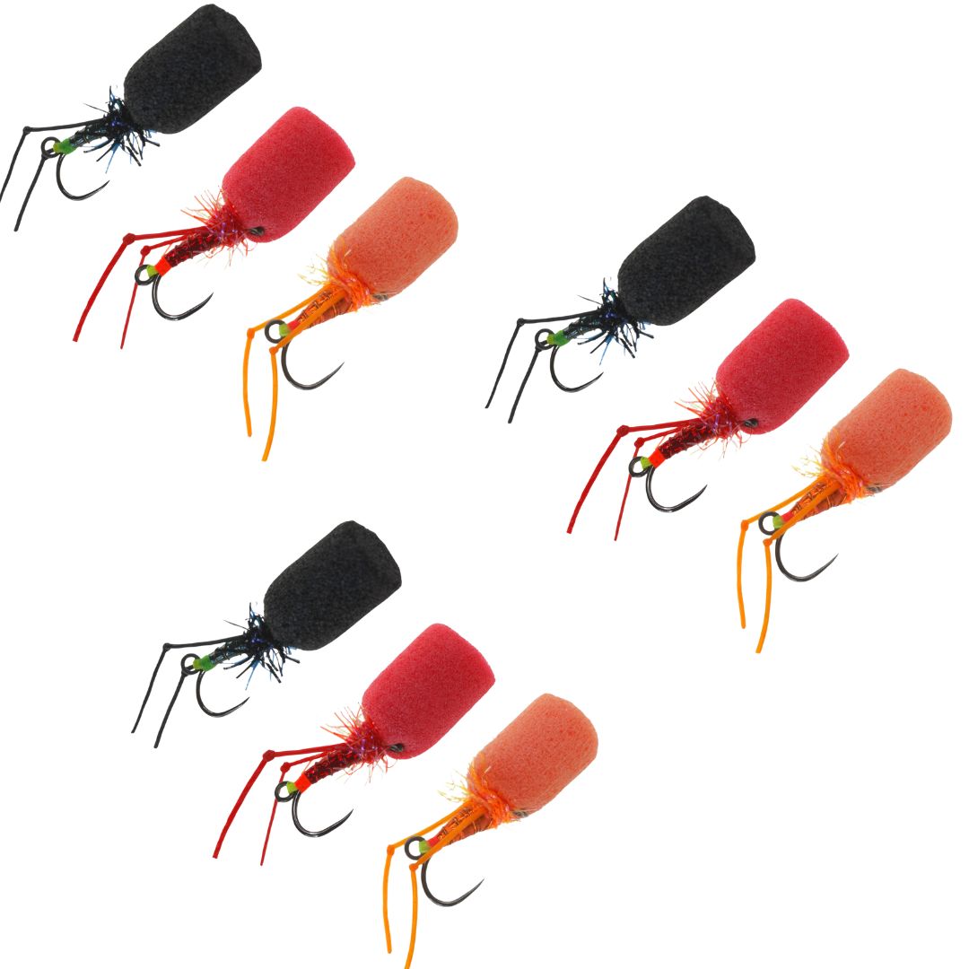 Ressie Dink Big Leggy Quick Buy Size 12 Barbless (3 Of Each Colour)