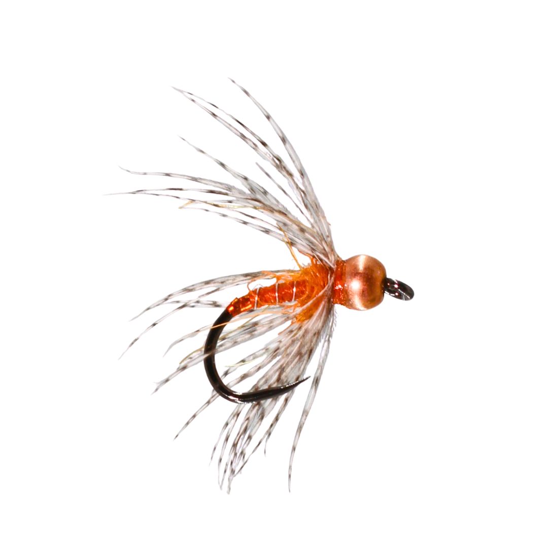 Beadhead Orange Spider Barbless Size 14