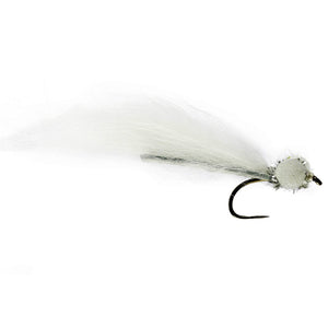 White Fry Zonker Booby Barbless (Size 10)