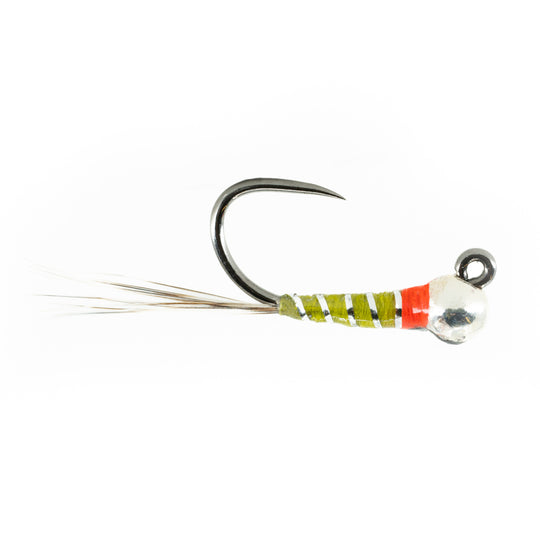 Tungsten Perdigon Jig - Light Olive Size 14