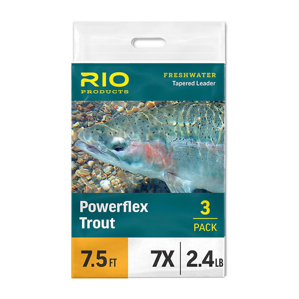 3 Pack Rio Powerflex Tapered Leader 9Ft
