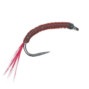 Bloodworm Glass Barbless (Size 10)