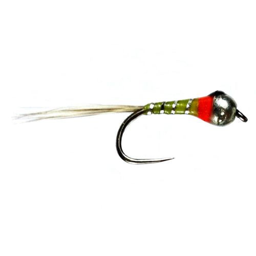 Perdigon Nymph - Light Olive Barbless Size 16