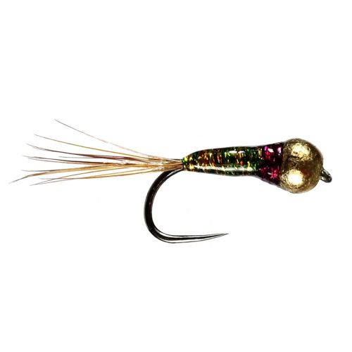 Perdigon Nymph - Olive Glint Barbless Size 16