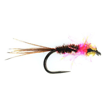 Pink Rapid Pheasant Tail Tungsten Nymph Barbless (Size 14)